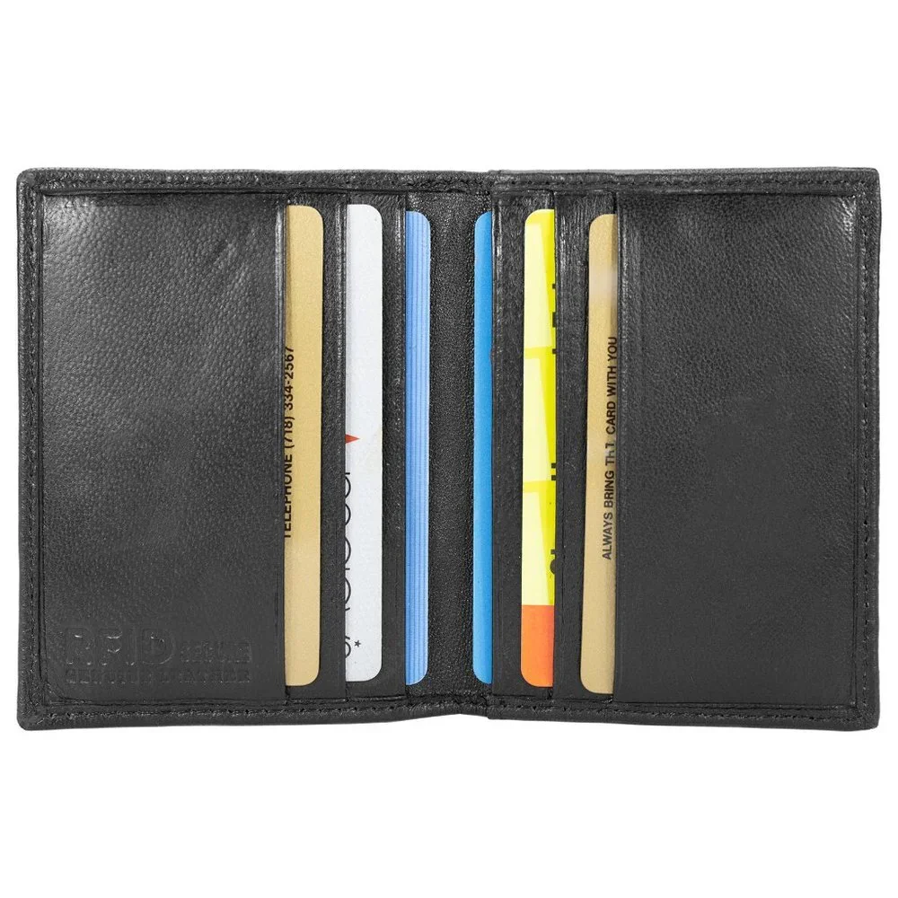 Men Bifold Business Card Holder with RFID Protected
